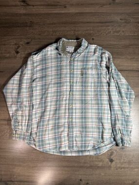 Columbia Sports Wear Men’s Button Down Long Sleeve Plaid Shirt Size XL